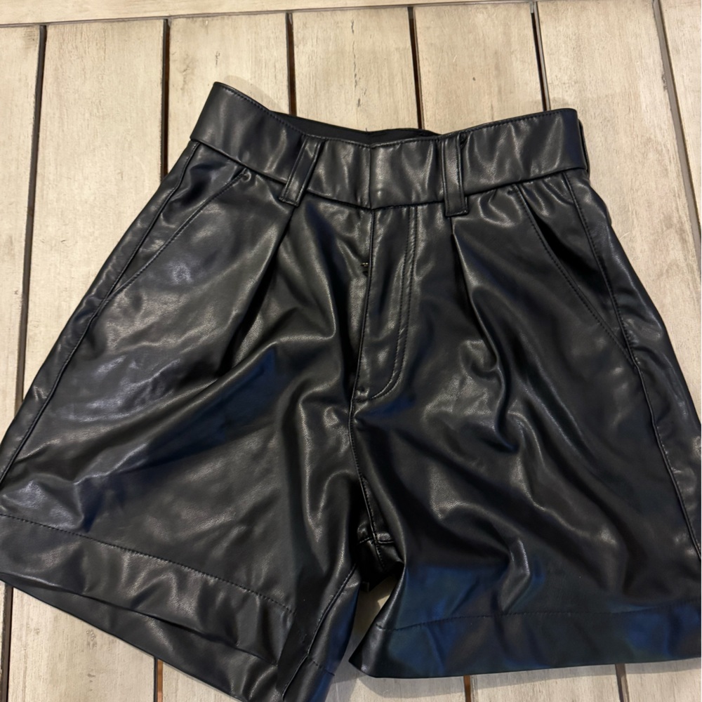 Abercrombie Vegan Leather Shorts